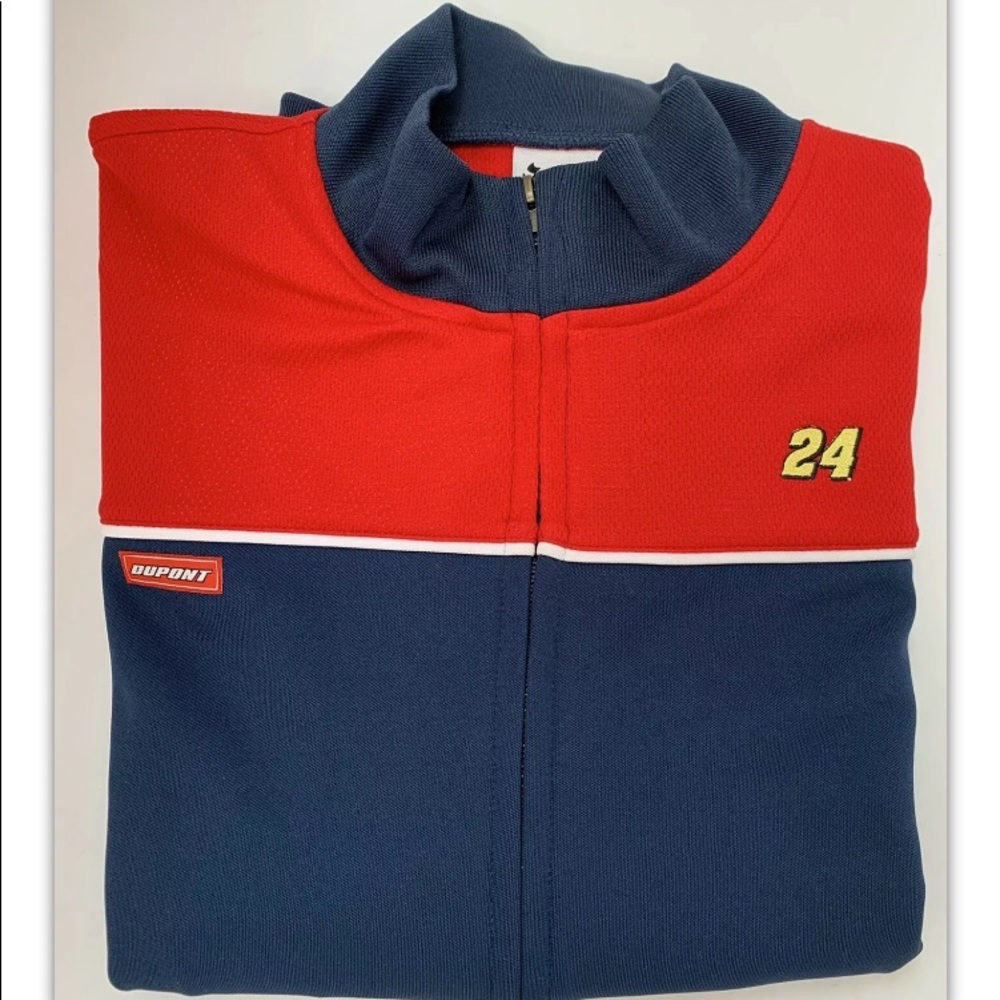 BTG Jeff Gordon Medium Full Zip Top Jacket DuPont 100% Polyester NASCAR Racing